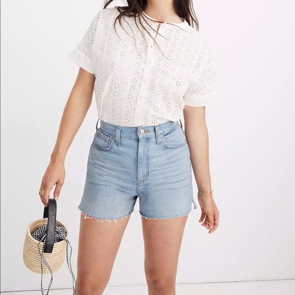 Madewell Tops - Madewell Eyelet Boxy Button-Down Shirt